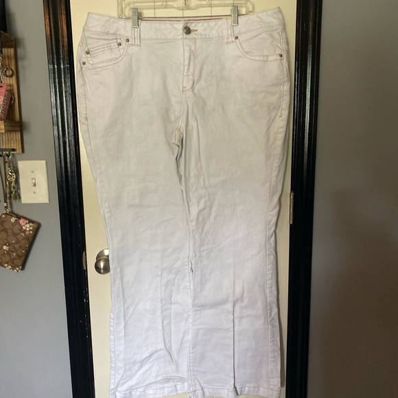 Lane Bryant Denim - Lane Bryant White Jeans